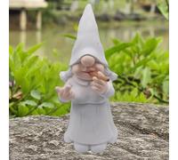 MINICAR Middle Finger Gnome Statue Lady, Funny Outdoor Garden Yard Lawn Sculpture Decoration Home Decor Naughty Gifts, 6.3 Inch Tall