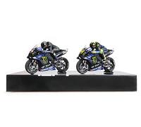 Minichamps 1:12 Yamaha YZR-M1-2 Bike & Riding Figures L.Hamilton V.Rossi - Valencia Test 2019