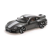 Minichamps 1:18 Porsche 911 (992) Sport Classic Coupe Grey 2022 - Diecast Model