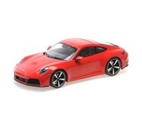 Minichamps 155064020 Porsche 911 (992.2) Carrer. Coupe Red 2024 - Scale 1/18 Model Car