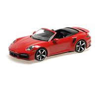 Minichamps 155069084 1:18 Porsche 911 (992) Turbo S Cabriolet, Red, 2020