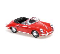 Minichamps 940062331 - Porsche 356 C Cabriolet Red 1965 - Scale 1/43 - Miniature Collectible Car