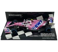 Minichamps 417201418 1:43 BWT Racing Point F1 Team Mercedes RP20-Lance Stroll-1st Pole Turkish GP 2020 Collectible Miniature Car, Multicoloured