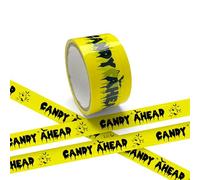 MINICIRCLES Halloween Hazard Tape Halloween Decorations Warning Tape, Black Yellow Barricade Tape for Halloween Party Zombie Haunted House Danger Areas Decor 25m (CANDY AHEAD)