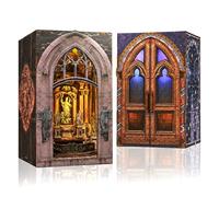 MiniCity 2Pcs Book Nook Kit, DIY 3D Wooden Puzzle Set