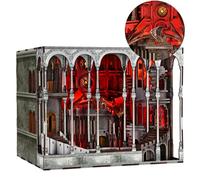 MiniCity Book Nook Kit DIY Dollhouse Wooden Miniature House Kit, Book Corner Kit for Adults Teens, 3D Wooden Puzzle Bookcase Insert Kits with Sensor LED Light