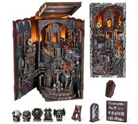 MiniCity Book Nook Kit, DIY Miniature Dollhouse Book Corner Kit for Teenagers and Adults with Dust Cover Haunting Relics