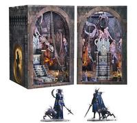 MiniCity Book Nook Kit - DIY Miniature Dollhouse Booknook Kit with Led Light, 3D Wooden Puzzles Model Kits to Build, Bookends Bookshelf Decor Gift for Adults (Throne of Skulls)