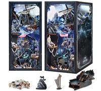 MiniCity Book Nook Kit, DIY Miniature Dollhouse Kit 3D Puzzles for Adults Tiny House Mini Home Craft Bookshelf Nook Puzzle Book Decor Gifts for Teenagers Book Lovers (Sirens Song)