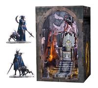 MiniCity Book Nook Kit, DIY Miniature House Kit Diorama Model, Build Mini House Building Kit with LED Light Hobby Crafts for Adults Gift for Him Her (Throne of Skulls)