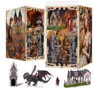 MiniCity Book Nook Kit DIY Miniature Kit Bookend 3D Wooden Puzzle with Dust Cover for Craft Enthusiasts (Sleeping Beauty)