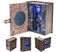 MiniCity Book Nook Kit, Dollhouse Booknook Bookshelf Insert Decor Magic DIY Miniature House Kit with Led Light Crafts for Adults and Teens to Build-Creativity Model Gift (Circle of Magic)