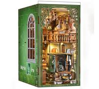 MiniCity DIY 3D Wooden Puzzle Book Nook Bookshelf Insert Decor with LED Light-The Radium Lady