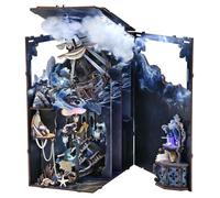 MiniCity DIY Book Nook Kit with LED Light and Dust Cover for Teens and Adults