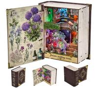 MiniCity Magic Book Nook Building Set with Lights, DIY Booknook Building Model Kit for Home Bookshelf Decor, Miniature House Building Brick for Adults Teens (Potion-making Edition)