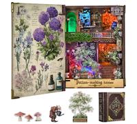 MiniCity Potion-Making Book Nook Kit, DIY Wooden Miniature Scene with LED