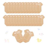 Minicloss 25 Pcs Baby Prediction Cards Set, Baby Gender Reveal Gifts Cards,Vellum Baby Shower Prediction and Advice Card for Baby Shower Games Party Decorations- Guess Gender, Birthdate, Weight, etc