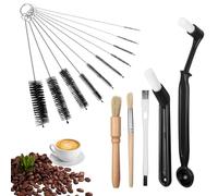 Minicoco 15-Piece Coffee Machine Cleaning Brush Set - Espresso Machine, Grinder, Thin Pipe Brushes - Barista-Grade Deep Cleaning Tools for Coffee & Espresso Makers