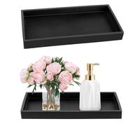 Minicoco 2 Pcs Bathroom Tray Silicone Decorative Tray Vanity Tray Rectangular Tray Decorative Bowl Jewelery Tray Perfume Tray Candle Tray Universal Tray for Home Office Hotel