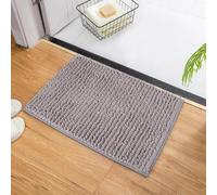 Minicoco Bath Mat Non Slip Anti Mould Mats 40 x 60 cm Chenille Shower Mat Extra Soft Plush Bath Mat Shower Bathroom Mat Super Absorbent Bathroom Mat