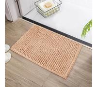 Minicoco Bath Mat Non Slip Anti Mould Mats 40 x 60cm Chenille Shower Mat Extra Soft Sparse Bath Mat Shower Bathroom Mat Super Absorbent Bathroom Mat
