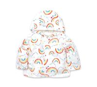 Minicoco Cotton Coat For Baby Boy Girl Cartoon Transition Hooded Jacket, Rainbow, 6-9 meses