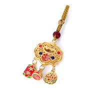 Minicoco Lucy keying Gold Keyrings Design Keychains Great Gifts for Women Men Friends (Pendant 2)
