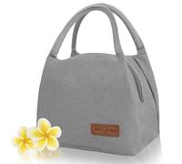 Minicoco Lunch Bag,Insulated Lunch Bags for Women Lunch Cool Bag Leak-Proof Portable Thermal Lunch Bags for Men Girls Children Lunch Organizer for Work, School, Picnic, Grey