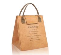 Minicoco Lunch Bag Insulated Lunch Bags Waterproof Insulated Lunch Box Tote Bag Kraft Paper Thermal Portable Cooler Bag for Adults Men Girls Children for Work School Picnic Travel