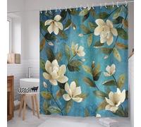 Minicoco Shower Curtain Mould Proof Mildew Resistant Bathroom Curtains 100% Polyester Waterproof Shower Curtains with 12 Hooks (Colourful)