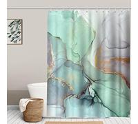 Minicoco Shower Curtain Waterproof and Mould Mildew Resistant with 6 Hooks,100% Polyester Door Curtain Window Curtain Suit for Bathroom, School Dormitory, Fitting Room, Sundry Room,180 x 180 cm