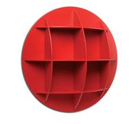 Minicontinental spherical bookcase Red lacquered Industrie Carnovali