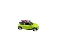 MiniCooper Metal Model Car with Union Jack Top, London Mini car Pull Back & Go Action Toy, 5 Colours (green)