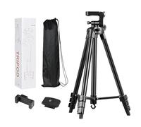 MINICOR 55" Camera Tripod with 3-Way Head and Quick Release Plate Lightweight Aluminum Portable Travel Tripod Camera Stand Compatible with DSLR