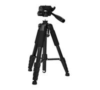 MINICOR Aluminium Tripod with Smartphone Mount - Compatible with iPhone, Digital Cameras and SLR Cameras - 5 Level Telescopic Adjustment, Max Load 6.6 lb (3 kg)