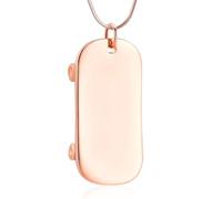 Minicremation Cremation Jewelry for Ashes Baseball Cap Urn Necklace for Ashes of Loved Ones Keepsake Pendant Jewelry Memorial Gift for Women Men, Stainless Steel, No Gemstone (Rose Gold-A)