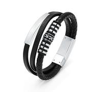 Minicremation Cremation Jewelry Memorial Urn Bracelet for Ashes for Men Women Keepsake Memorial Cuff Bangle Braided Leather Bracelet Gift for Boysfriend Husband