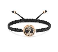 Minicremation Cremation Jewelry Tree of Life Urn Bracelet for Ashes Adjustable Braided Rope Bracelet for Ashes Keepsake Memorial Bracelet for Women Men