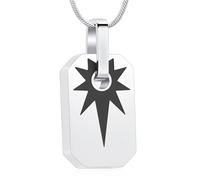 Minicremation Cremation Jewelry Urn Necklace for Ashes Star of David Square Tag Pendant Memorial Keepsake Urn Necklaces Human Pet Funeral Ashes Holder of Loved Ones