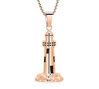 Minicremation Lighthouse Urn Necklace for Ashes Men's Stainless Steel Cremation Jewelry Memorial Keepsake Urn Necklace Ash for Human Pet Holder