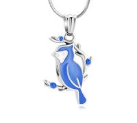 Minicremation Red Cardinal Urn Necklace for Ashes Cremation Jewelry for Ash for Women Men Keepsake Memorial Pendant Jewelry Ashes for Human/Pet
