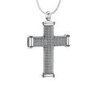 Minicremation Rope Winding Cross Cremation Ashes Urn Pendant Necklace Memorial Keepsake Jewelry Lords Prayer Cross Ashes Necklaces