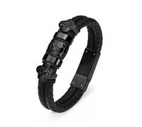 Minicremation Stainless Steel Cremation Urn Bracelet for Ashes Cremation Bracelet for Ashes Ash Bracelet for Men Women Memorial Ashes Holder Silver for Human Pet (22cm, black)