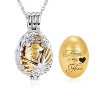 Minicremation Teardrop Butterfly Urn Necklace for Ashes Stainless Stee Hollow Mini Keepsake Urn for Women Men Cremation MemorialPendant Keepsake Jewelry (Gold-Always)