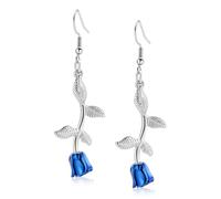 Minicremation Urn Earrings for Ashes Stainless Steel Rose Flower Urn Earrings for Ashes Cremation Urn Keepsake Memorial Earrings Holder Ash Jewelry for Women for Pet/Human