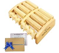 Minidiva Foot Massager for Plantar Fasciitis, Dual Wooden Massage Roller, Feet Massagers for Pain and Circulation, Heal Foot Pain, Stress Relieve Relief, Relaxing Gifts for Women and Men
