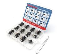Minidodoca 12 Types 54 Pcs Silicon Power Transistor kit TIP31C TIP32C TIP41C TIP42C TIP120 TIP121 TIP122 TIP125 TIP126 TIP127 TIP142T TIP147T Bipolar & Darlington Transistors TIP Series Assortment Kit