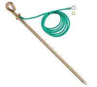 Minidodoca Generator grounding kit with 6.5ft Female Ground Cord,grounding rod for generator,Grounding Wire with Terminal for Electric Fences,Antennas (18 inch Ground Rod + 6.5ft Lugs Wire)
