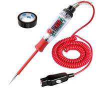 Minidodoca Test Light Automotive 5-120V Digital LED Circuit Tester with Voltage Display, Auto Bidirectional Voltage Tester, Electric Test Pen with Extended Spring Wire & Probe for Car RV Fuse Checker