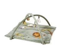 MiniDream 2-in-1 Baby Playmat & Playpen Mat - Jungle Themed Green Activity Gym - Multi-Stage Development Play Mat with Detachable Toys, Soft Padded Infant Tummy Time Mat 0-18+ Months